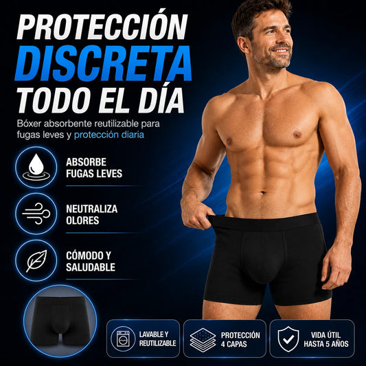 TranquilBox™- BÓXER ABSORBENTE PARA INCONTINENCIA MASCULINA